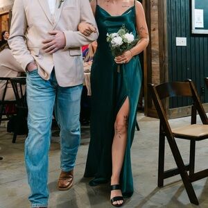 Birdy Grey emerald Satin Dress